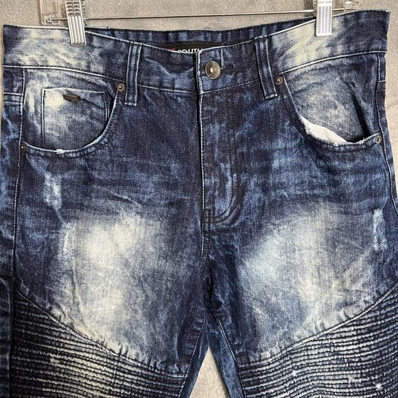 Southpole Authentic Collection Distressed Denim Jean Shorts Mens‎ Size 30 Waist - Picture 3 of 14